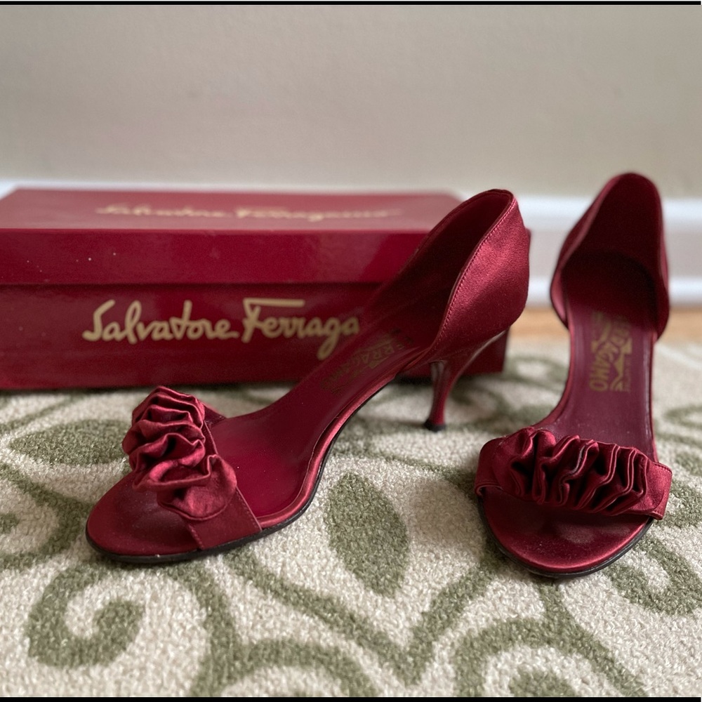 Salvatore Ferragamo Heels in Ciliegia Fabric